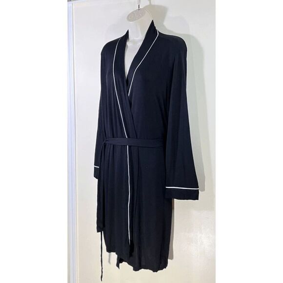 Alfani NWT size S Black/White trim short Robe - Picture 5 of 7